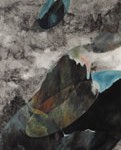 "Nubi tra le vette" di Luigi Zecchi - tecnica mista cm 140x100
